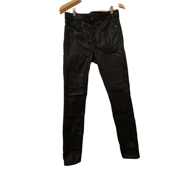 Gap Womens True Slim Skinny Jeans Black Stretch Shimmer Pockets Denim 28/6 R - Picture 2 of 6
